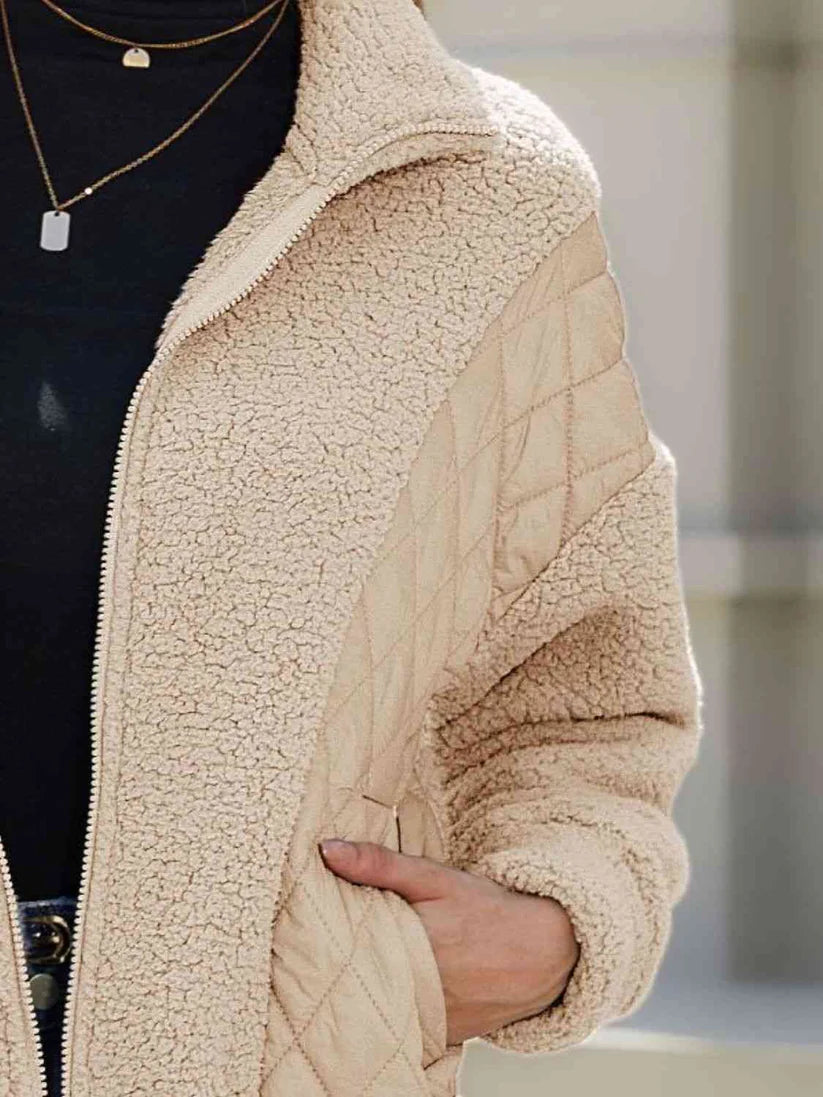 Ivory | Kreative Herbstjacke mit Patchwork-Design für Damen