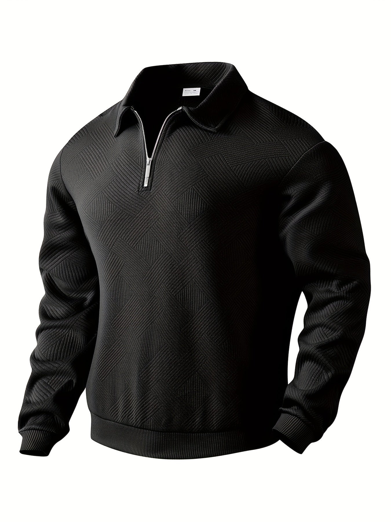 Oskar | Vintage Zip-Up Pullover mit auffälligem geometrischen Muster