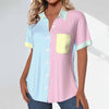 Belle | Farbblock gestreifte Bluse