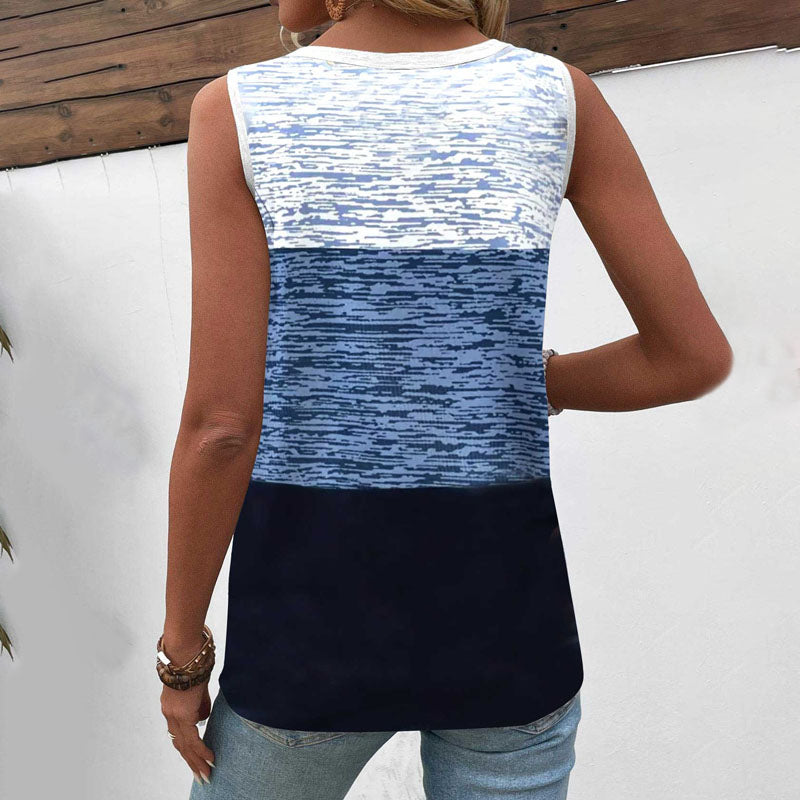 Ignacia | Lässiges Farbblock-Tanktop