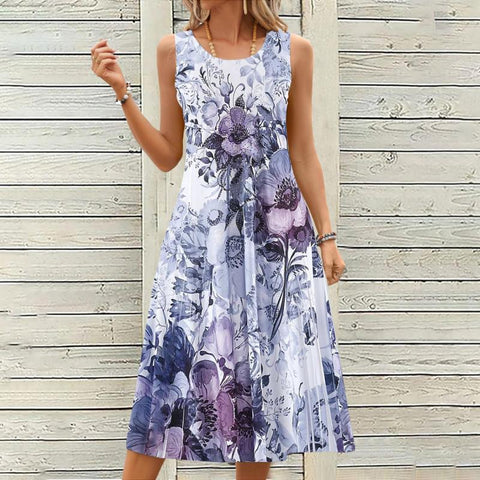 Cade | Vintage Blumenprint-Kleid