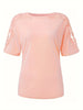 Addison | Elegantes Spitzen-Kurzarm-T-Shirt – Pastellfarben, Sommer, Damen