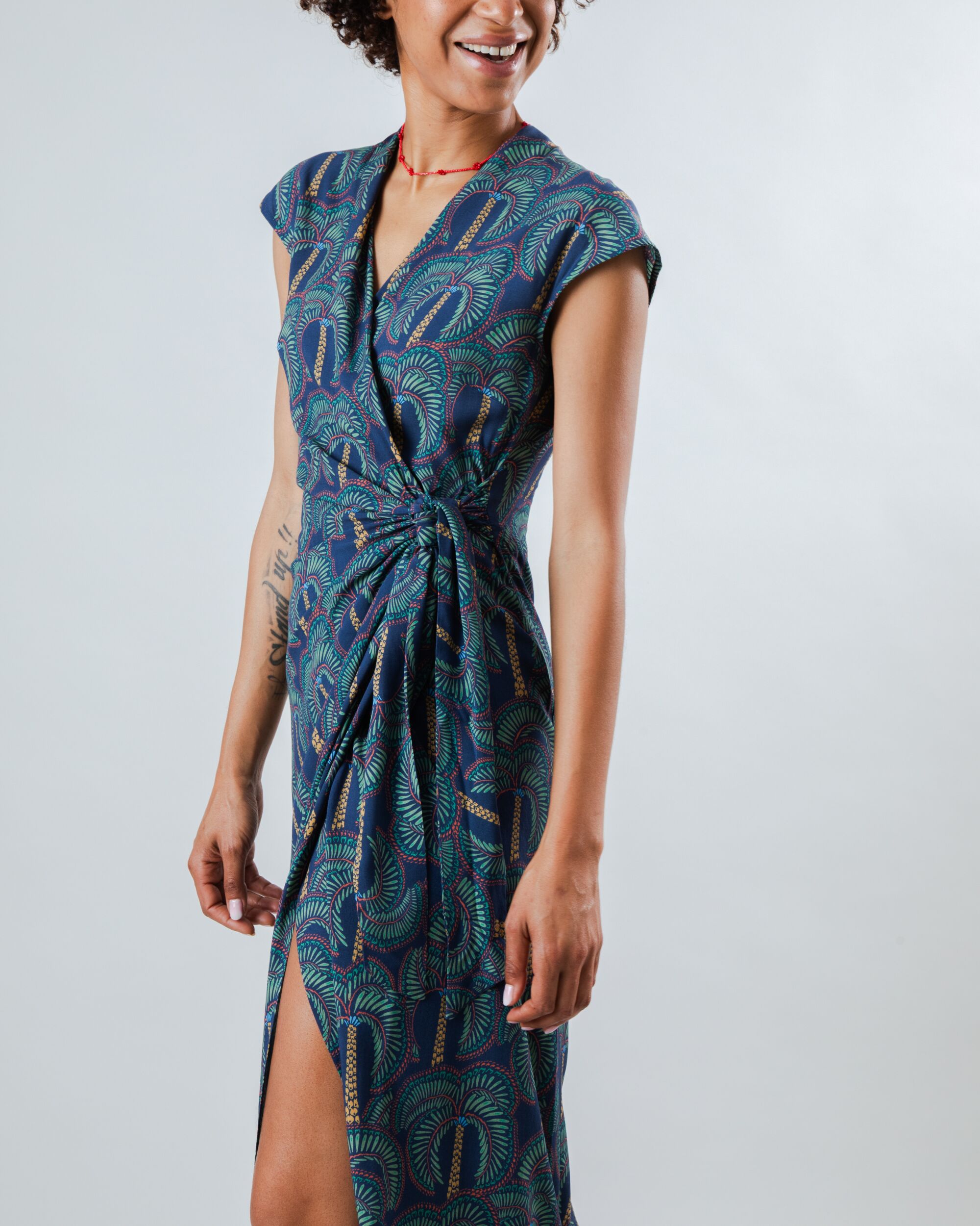 Janna | Borneo-Kimono-Kleid Marine