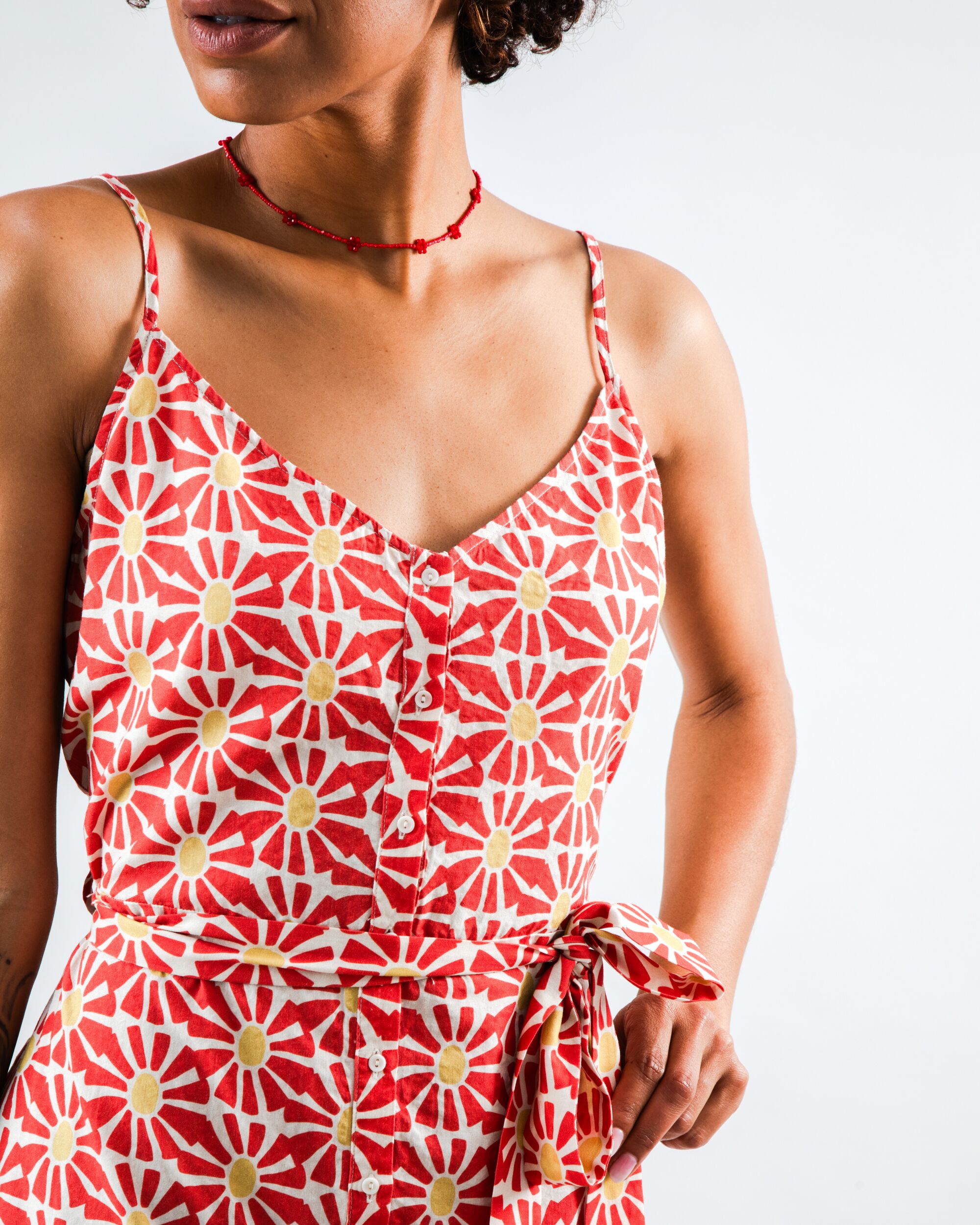 Tina | Marisol Trägerkleid Rot