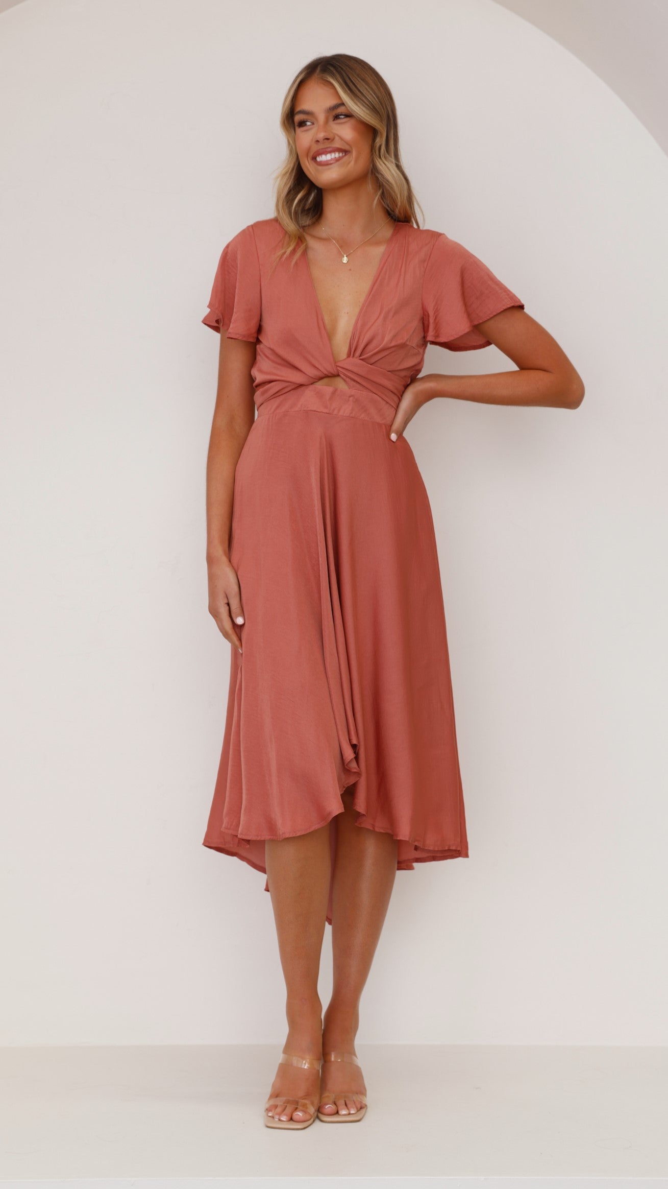 Marina | Sunny Daze Kleid - Gebackene Rose