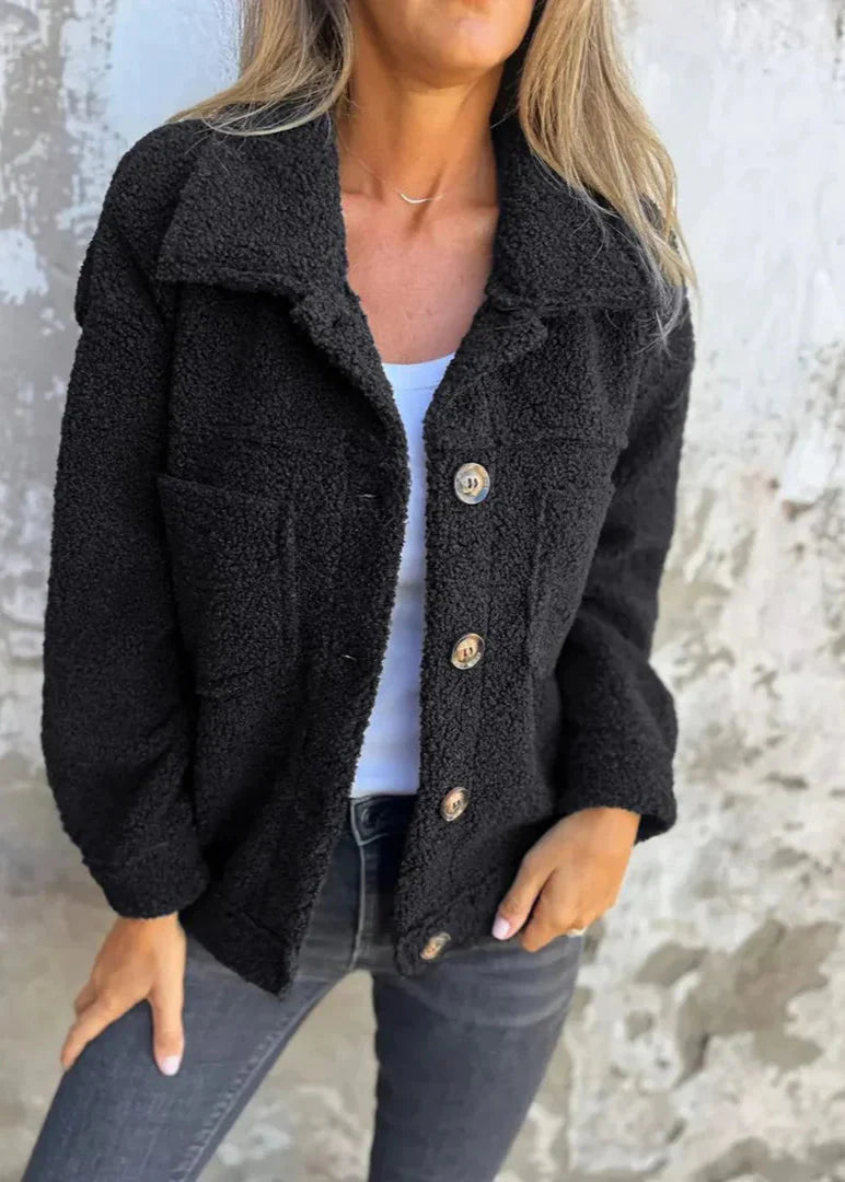 Rowen | Weiche Fleecejacke mit Knöpfen