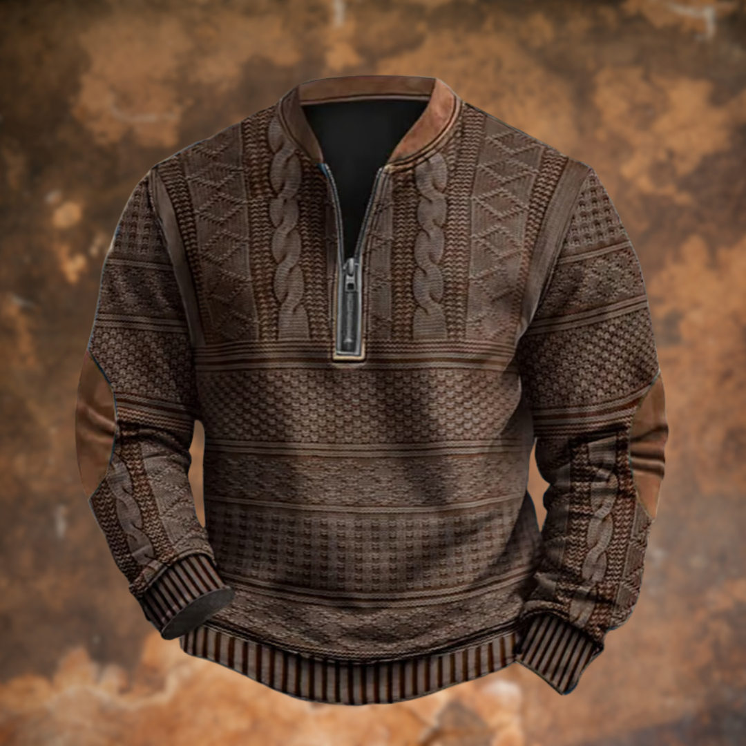 Jacob | Anton Strickpullover mit Reißverschlussdetail