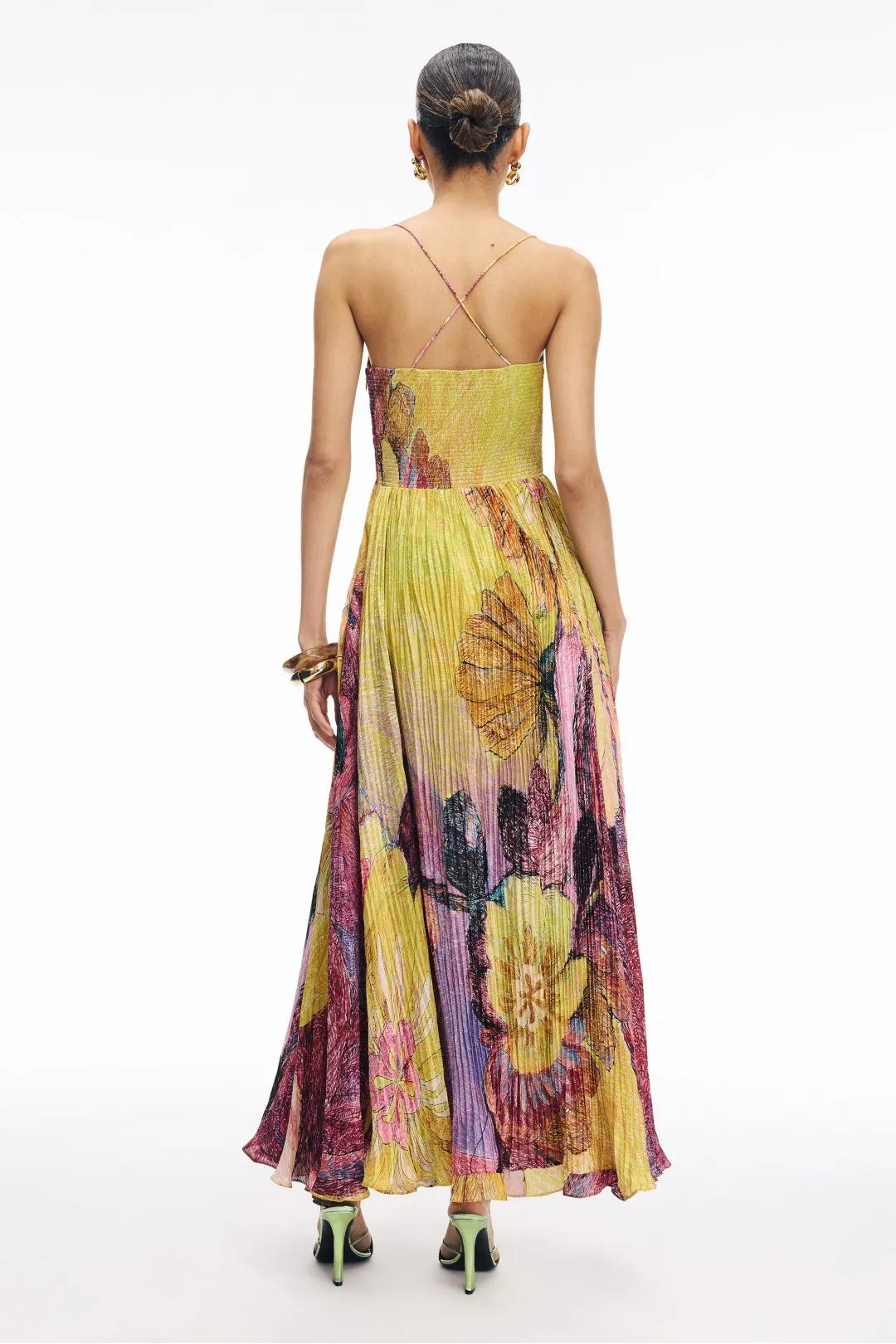 Rick | Kiara Maxikleid mit Multicolor-Ikat-Print