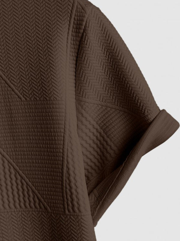 Geo | Jacquard 2-teiliges Set in Kaffee