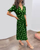 Millie | Kleid mit Punkten und tiefem V-Ausschnitt