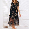 Agatha | Flowing maxi dress with a V-neck and print