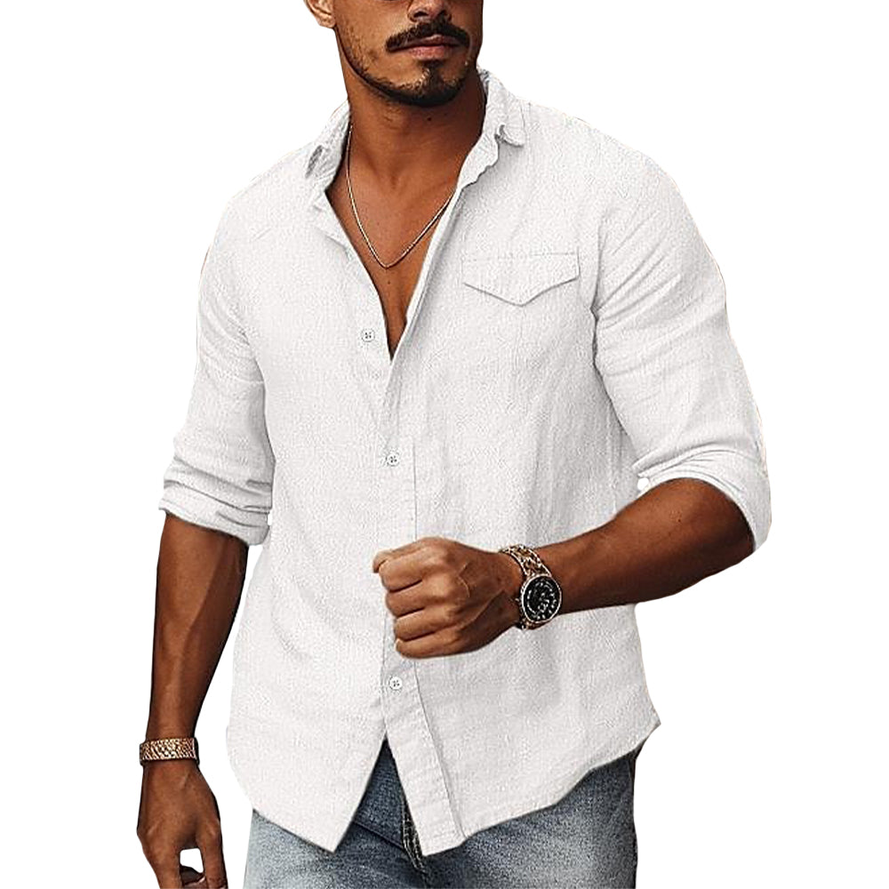 Noa | Leichtes Leinen-Shirt mit langen Ärmeln