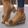 Dallas | Tagesangebot  Damen-Blumenblockabsatz-Sandalen