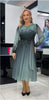 Asherim | Luxus-Chiffonkleid mit Farbverlauf und Kristallverzierung