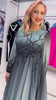 Asherim | Luxus-Chiffonkleid mit Farbverlauf und Kristallverzierung