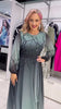 Asherim | Luxus-Chiffonkleid mit Farbverlauf und Kristallverzierung