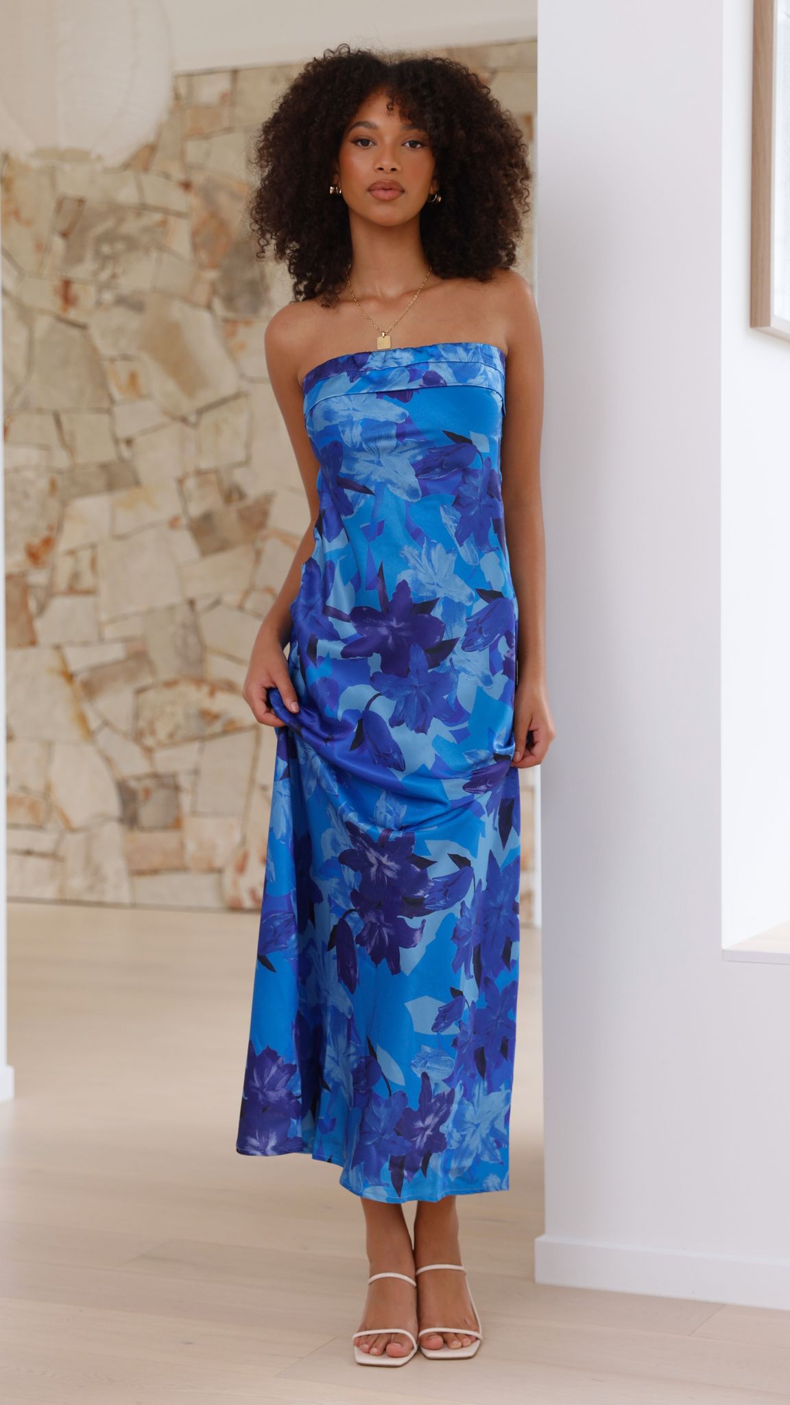 Mauricio | Miya Maxikleid - Blaue Blumen