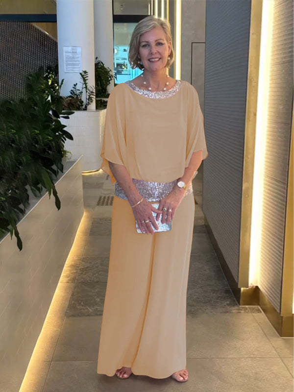 Jaylene | Eleganzter zweiteiliger Colorblock-Set mit Pailletten