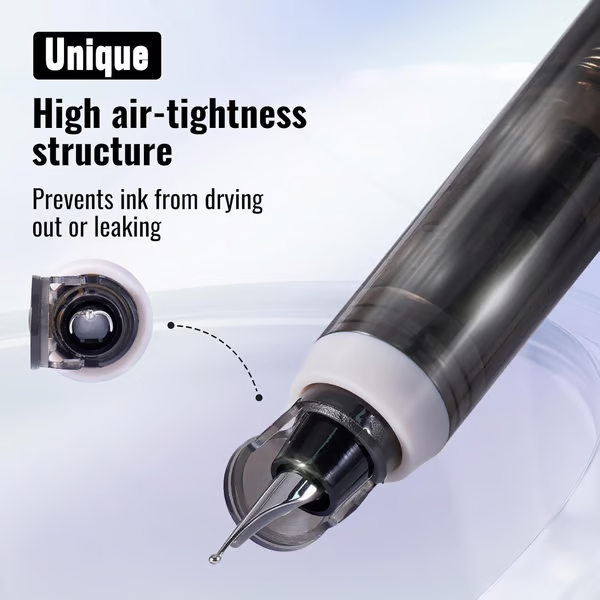 Trenton | Füllfederhalter, einziehbar: 0,38 mm, blaue und schwarze Tinte, transparenter Schaft