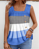 Cedra | Gestreiftes Tanktop mit Knöpfen