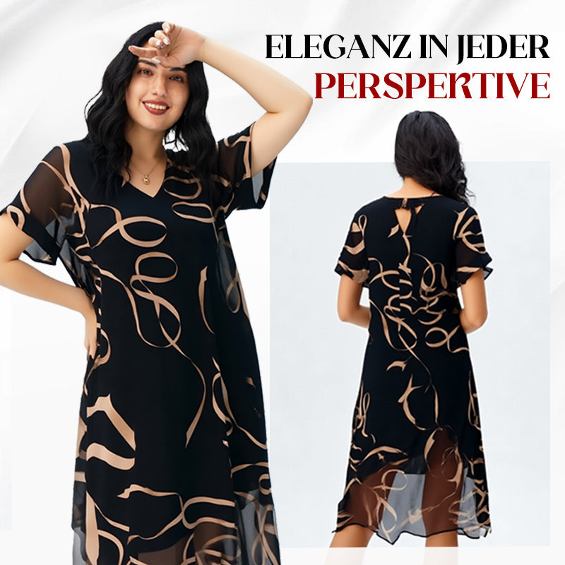 Ronin | Fließendes Maxikleid mit V-Ausschnitt und Print