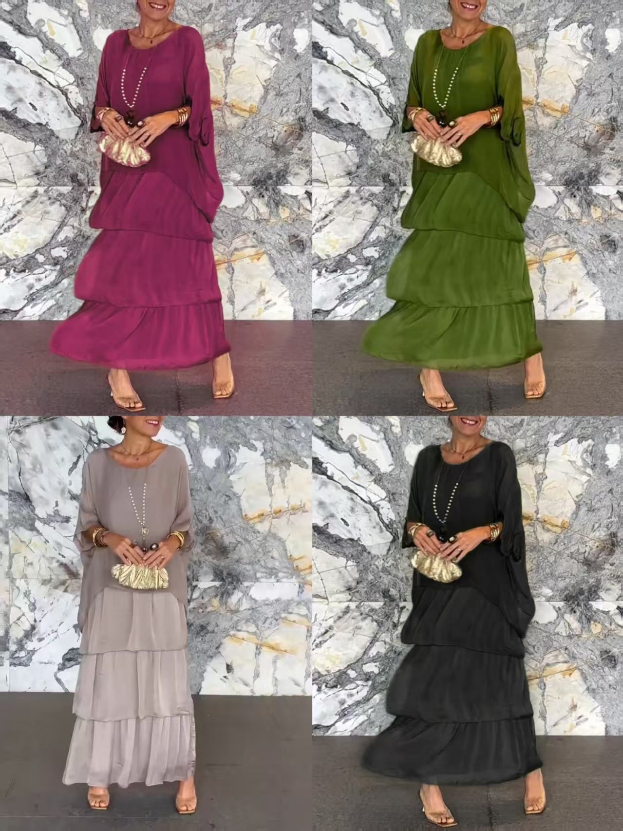 Megumi | Kleid im lockeren Kunststil