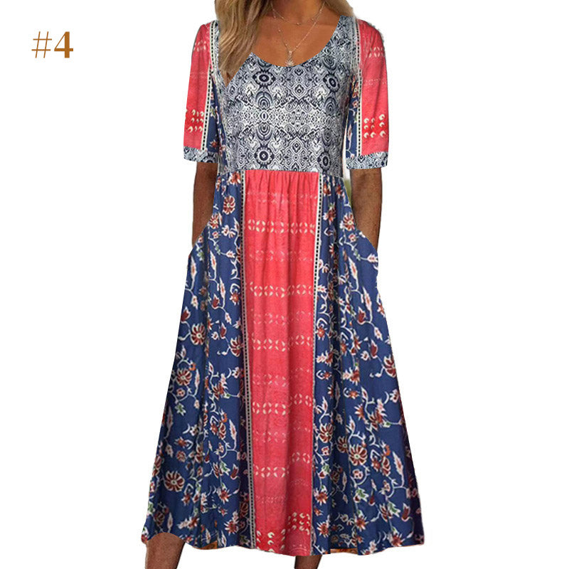 Liza | Elegantes Kleid mit Boho-Print für Damen