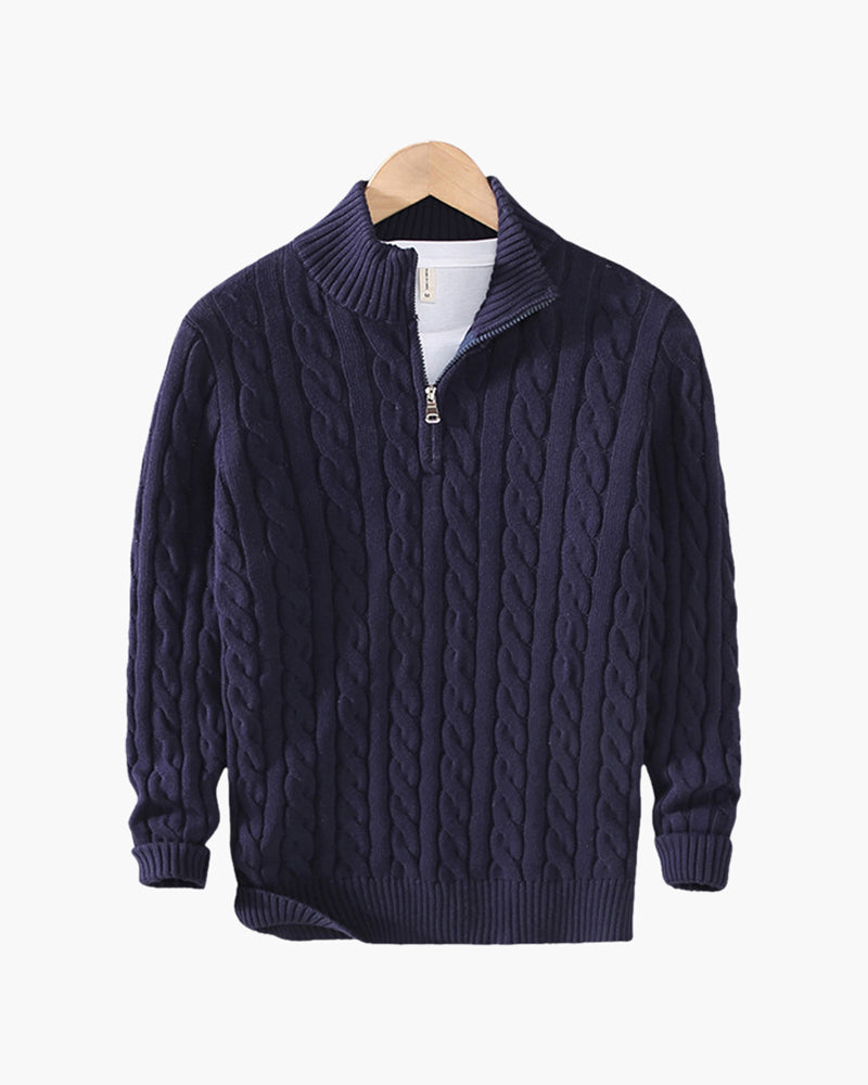 Vaugn | Pullover mit halbem Reißverschluss
