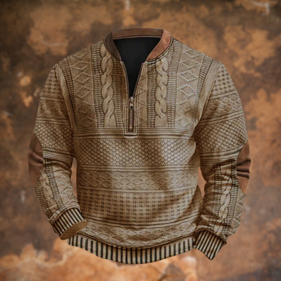 Jacob | Anton Strickpullover mit Reißverschlussdetail
