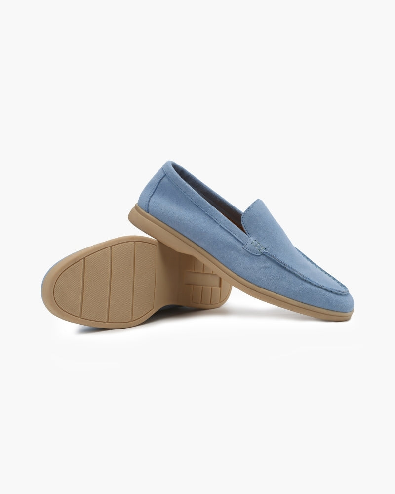 Madelynn | Old Money Premium Wildleder-Loafer in Marineblau