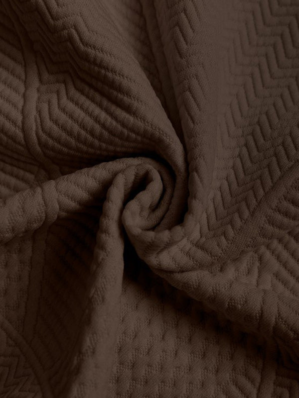 Geo | Jacquard 2-teiliges Set in Kaffee