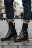 Lilith | Schwarzer Lederstiefel mit bequemem Absatz, elegant und zeitlos