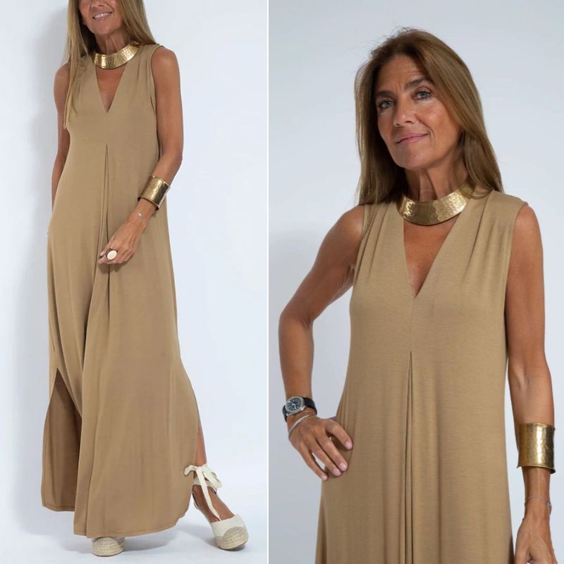 Elise | Luxuriöses Frauenkleid mit Weste