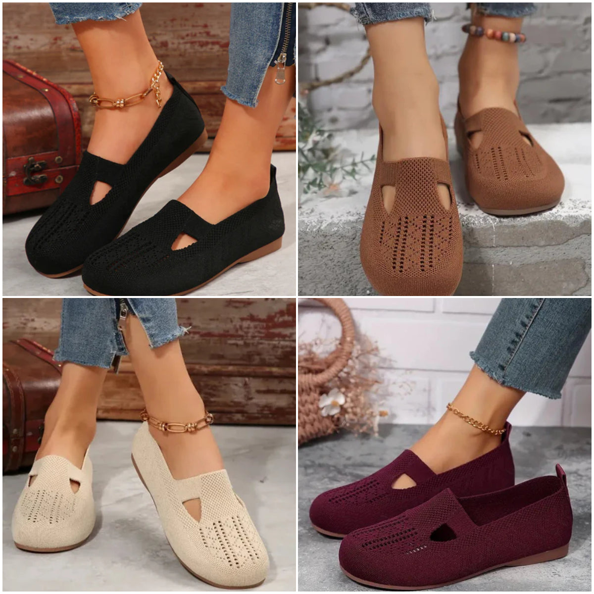 Adeline | Comfortable, breathable knitting shoes for women to walk