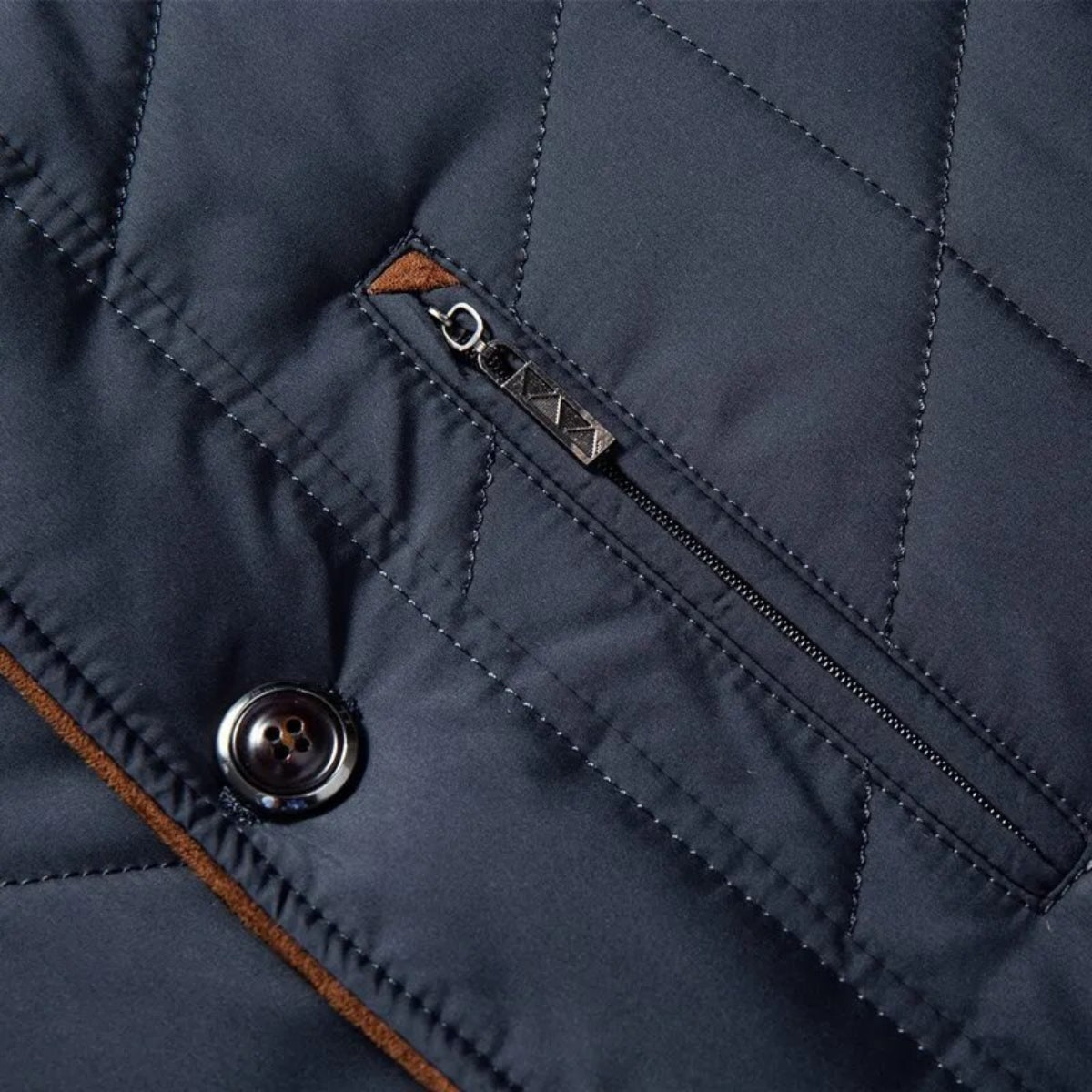 Alden | Winter jacket vest with stand-up collar