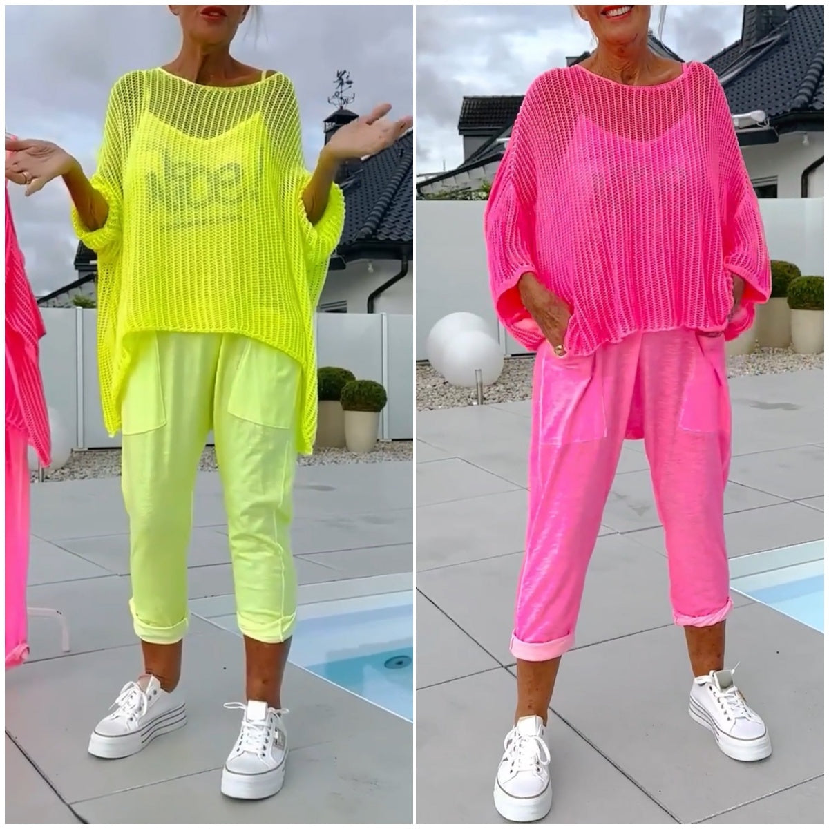 Lynda | Damen-Jumpsuit mit Buchstabendruck + hohler Kittel-Freizeitanzug