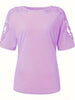 Addison | Elegantes Spitzen-Kurzarm-T-Shirt – Pastellfarben, Sommer, Damen