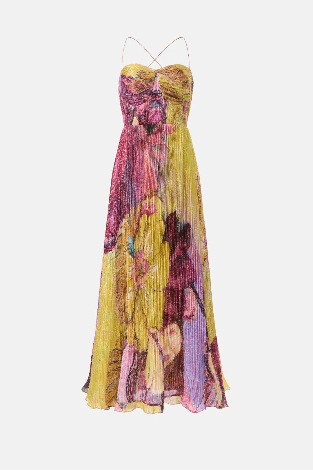 Rick | Kiara Maxikleid mit Multicolor-Ikat-Print