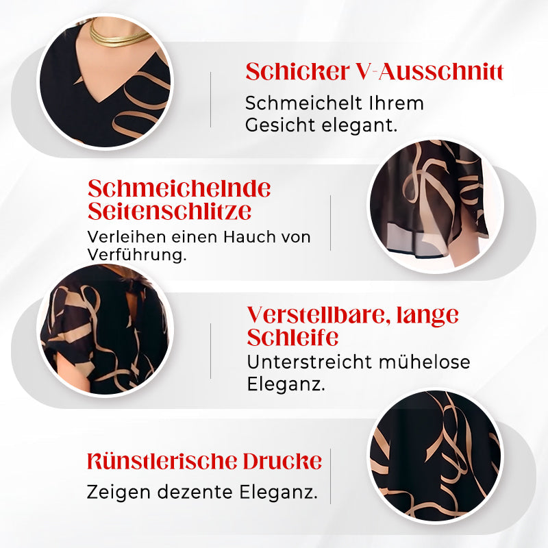 Ronin | Fließendes Maxikleid mit V-Ausschnitt und Print