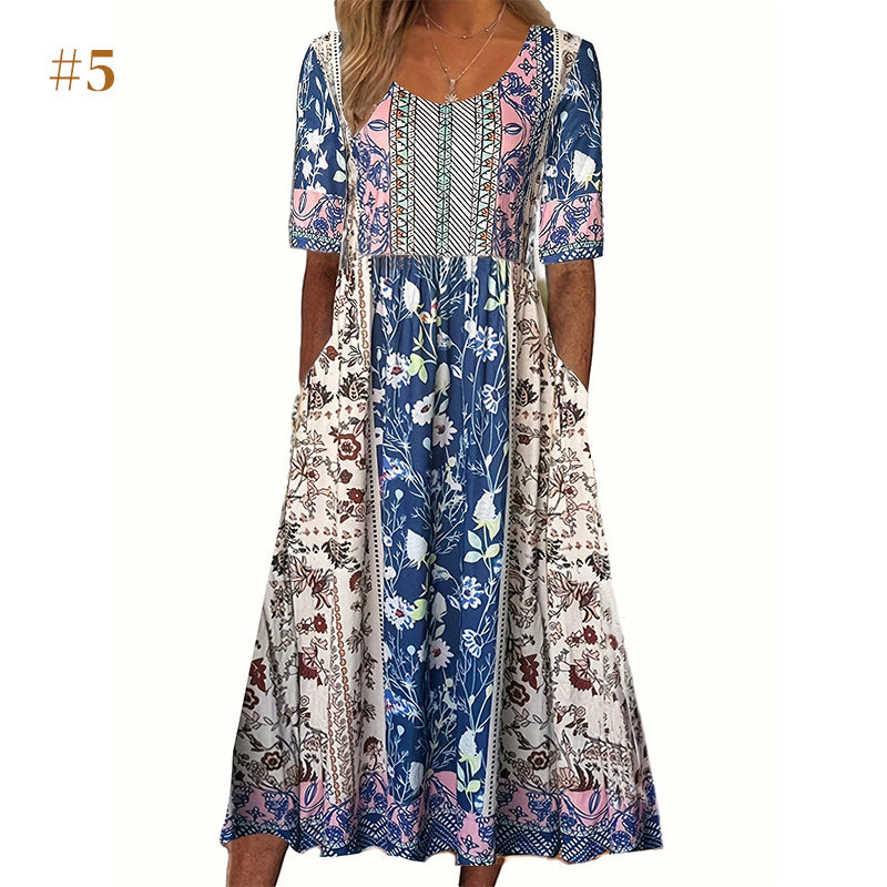 Liza | Elegantes Kleid mit Boho-Print für Damen