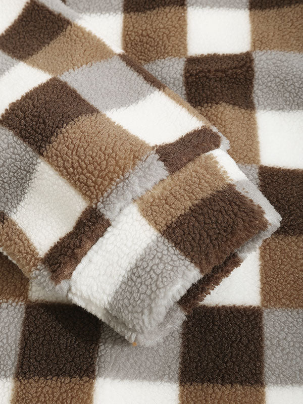 Derek | Flauschige karierte Jacke