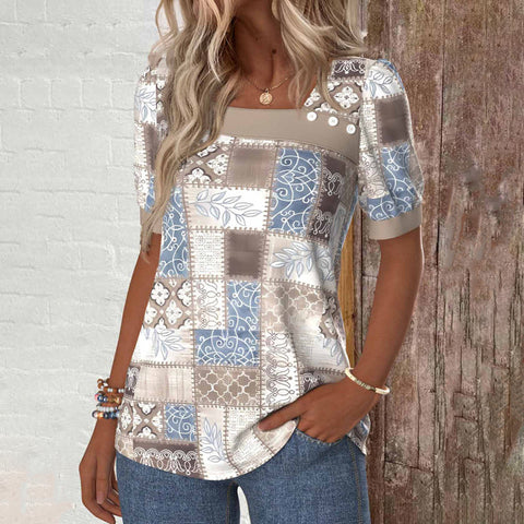 Mara | Vintage Ethnoprint-Bluse