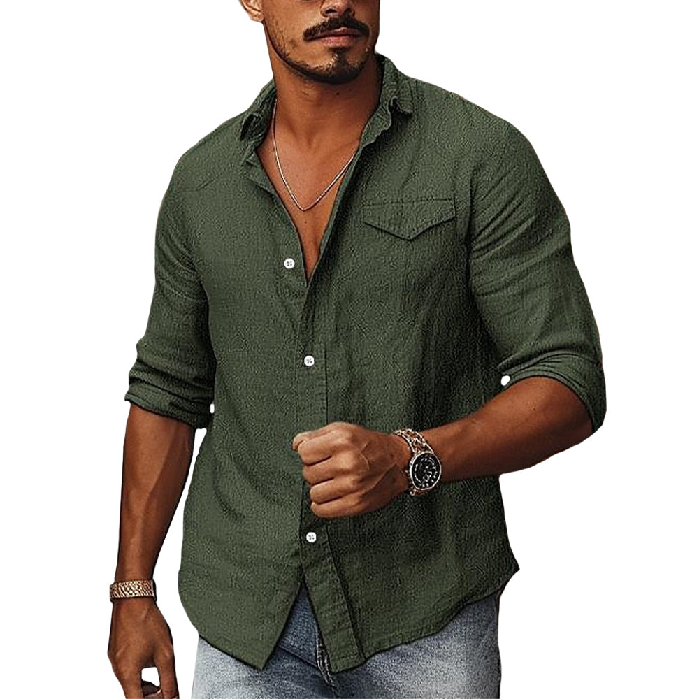 Noa | Leichtes Leinen-Shirt mit langen Ärmeln