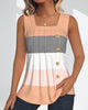 Cedra | Gestreiftes Tanktop mit Knöpfen