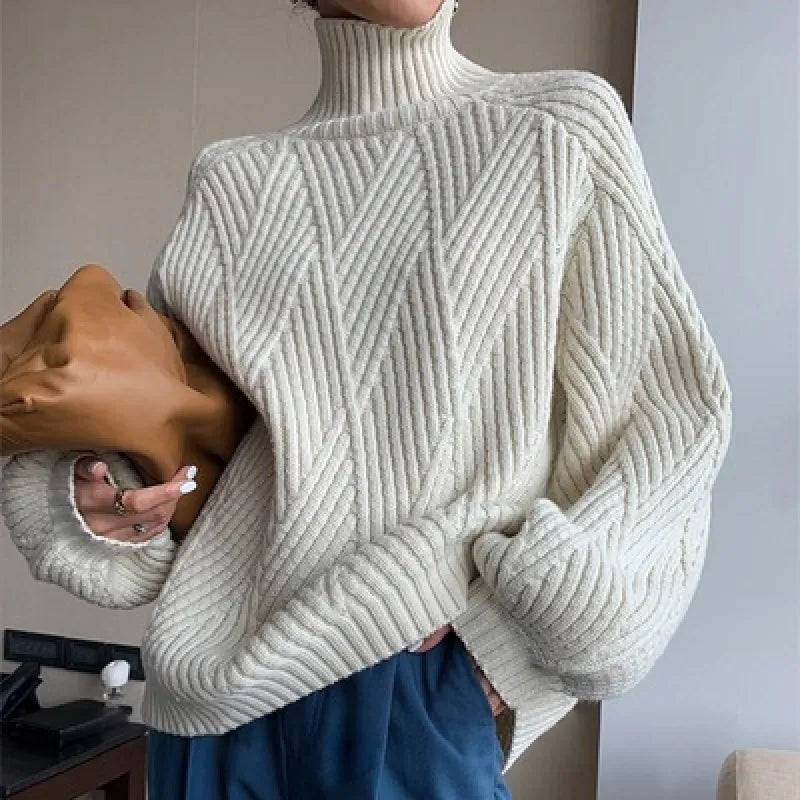 Celestine | Oversized-Herbst-Rollkragenpullover für Damen