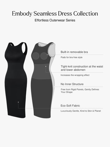 Zora | Figurformendes Midi-Kleid mit Deep-V-Ausschnitt und Bauchkontroll-Effekt