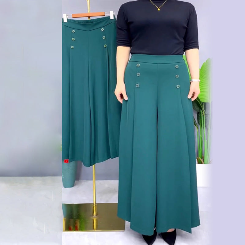 Lina | Stilvolle Faltenhose mit weitem Bein – kühl & schmeichelnd