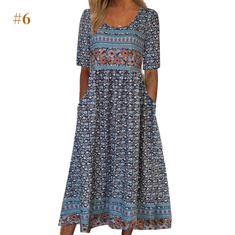 Liza | Elegantes Kleid mit Boho-Print für Damen