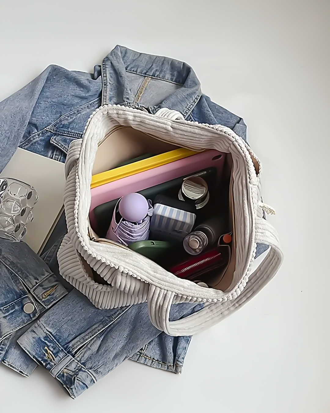 Donna | Gepunkteter Shopper mit dekorativer Kordel