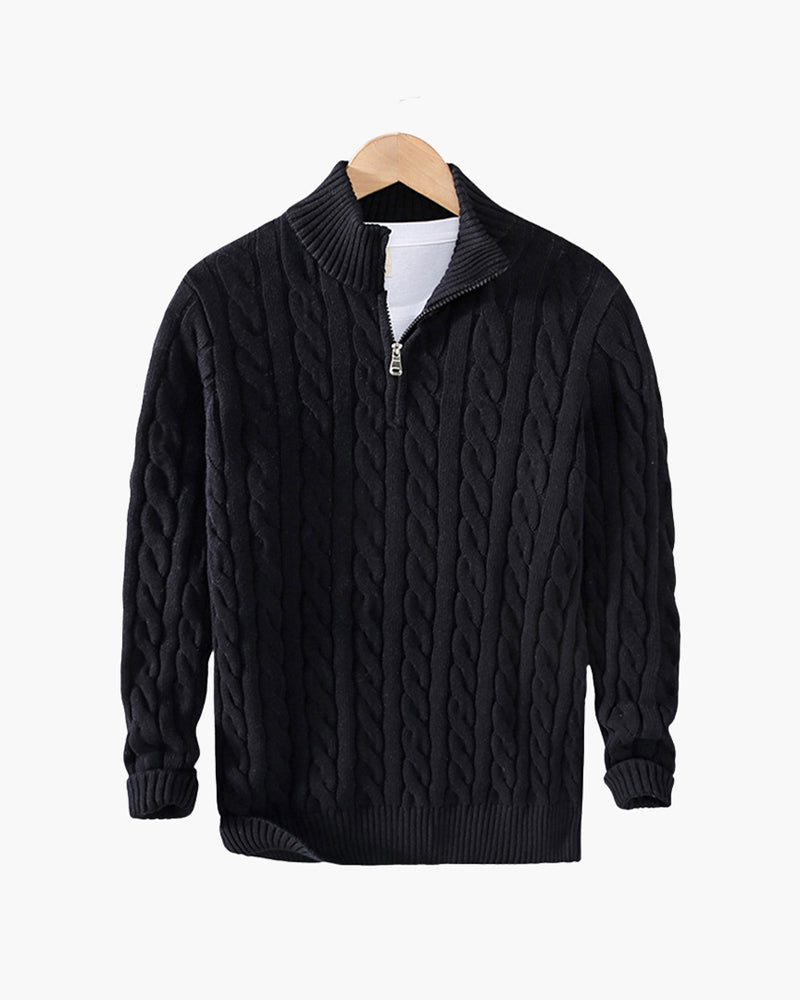 Vaugn | Pullover mit halbem Reißverschluss